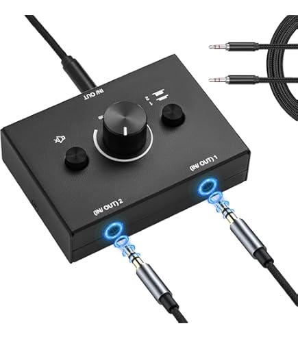 3.5mm Audio Switcher, 2 Input 1 Output / 1 Input 2 Output Audio